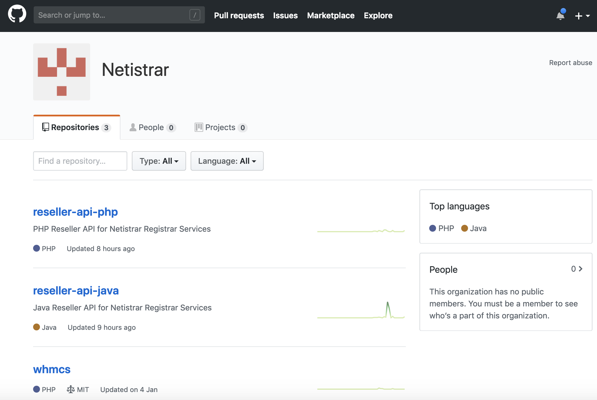 Netistrar PHP API plugin in Github