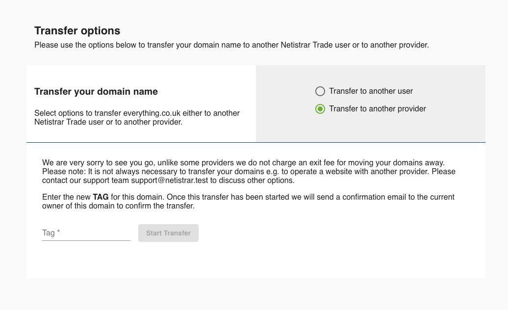How do i transfer my domain to a new owner Transferring A Domain To Another Provider Netistrar